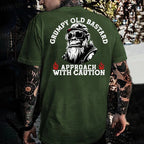 Grumpy Old Bastard Approach With Caution Monkey T-shirt