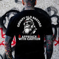Grumpy Old Bastard Approach With Caution Monkey T-shirt