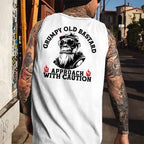 Grumpy Old Bastard Approach With Caution Tank Top