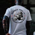 Whiskey Goes In Wisdom Comes Out Monkey T-shirt